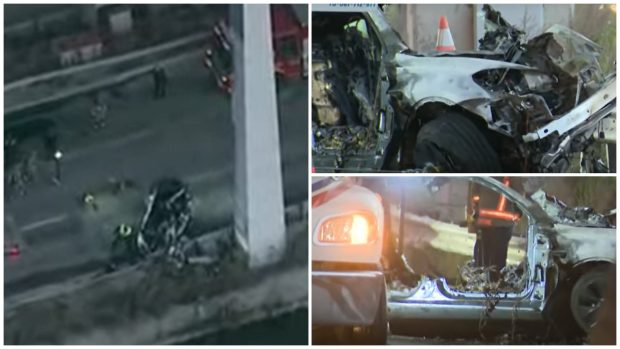 Patru prieteni au murit într-o Tesla în flăcări din care n-au putut să iasă, pentru că s-au defectat ușile electronice, după ce mașina a luat foc | VIDEO