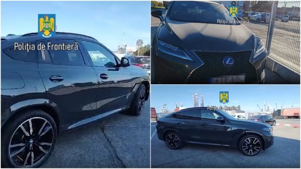 Mașini de lux de 130.000 de euro, căutate în Suedia și găsite în portul Constanța, la un pas să fie scoase din țară | VIDEO 