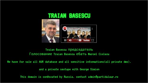 Pagina partidului AUR, atacată de hackeri de două ori în aceeași zi: „Avem la vânzare toată baza de date AUR”