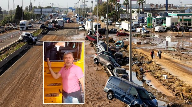 Șofer român de TIR, blocat trei zile pe autostrada distrusă de inundațiile din Spania: „Nici în războiul din Iugoslavia nu am văzut așa ceva”