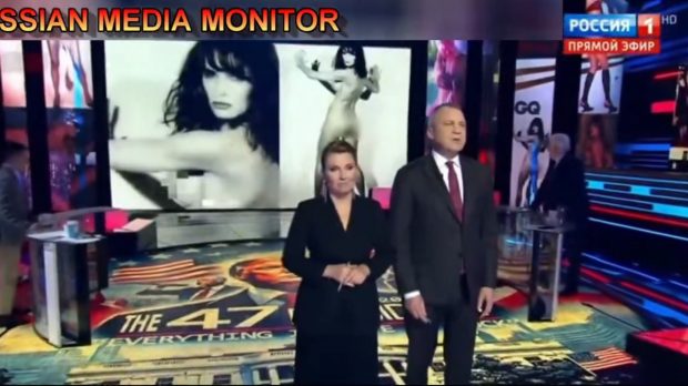 „Păpușa de fier” a lui Putin a difuzat la televiziunea rusă de stat fotografii explicite cu Melania Trump, imediat după ce soțul ei a câștigat alegerile din SUA