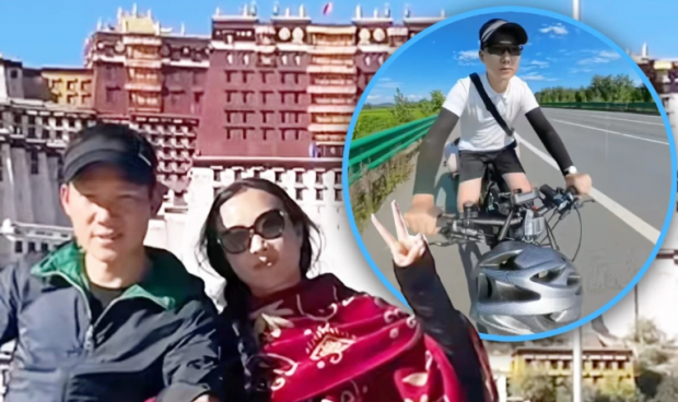 Un chinez a mers cu bicicleta 4.400 de kilometri în 100 de zile, să se împace cu soția sa, de care se separase de 2 ani