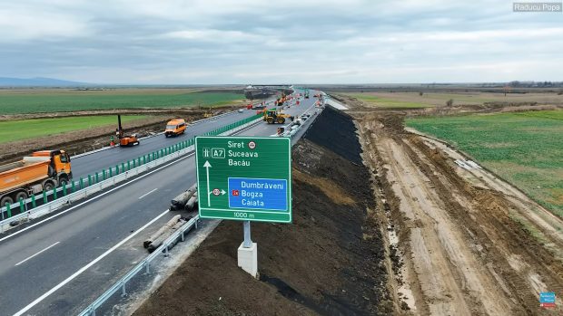 O nouă bucată din autostrada Moldovei A7 va fi deschisă. „O performanță fantastică, peste așteptările noastre”