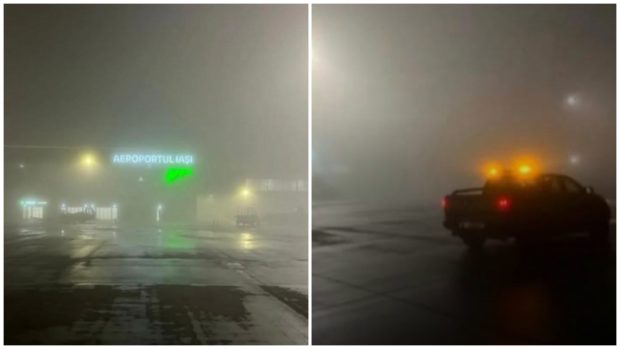 Pe aeroportul din Iași, mai multe zboruri au fost anulate din cauza ceții