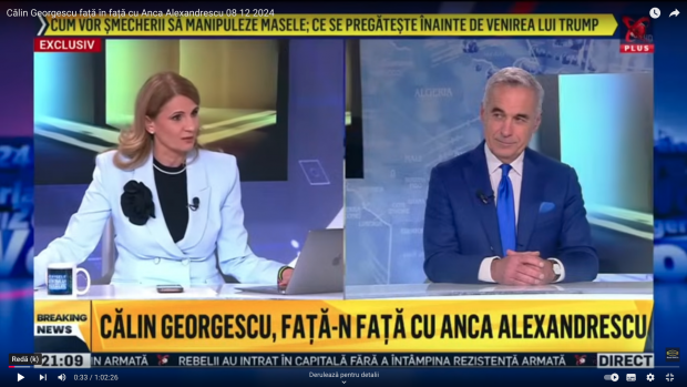 Cât de mult au ridicat audiențele Realitatea Plus femeia-locomotivă Anca Alexandrescu și candidatul ezoteric Călin Georgescu