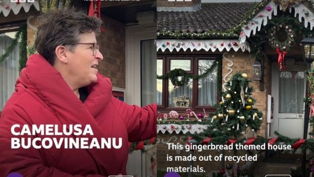 O româncă din Anglia a ajuns în topul BBC al decorațiunilor de Crăciun. „Hansel și Gretel se pot muta acolo”