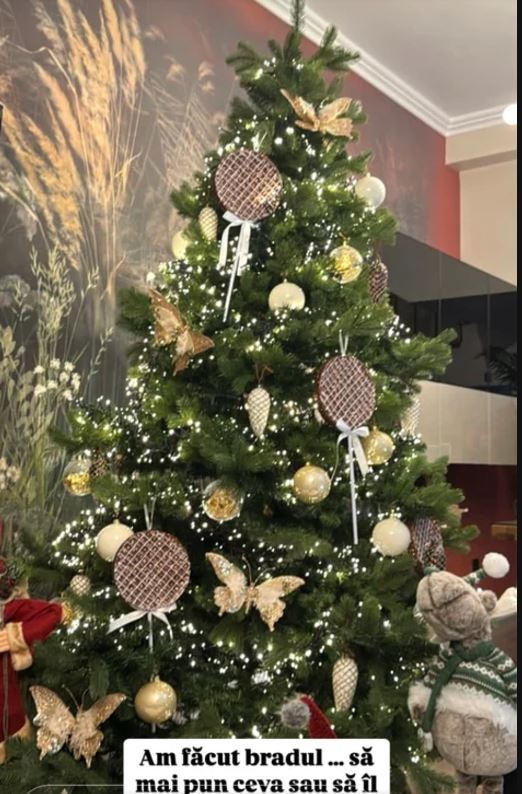Bradul de Crăciun decorat de Cristina Șișcanu