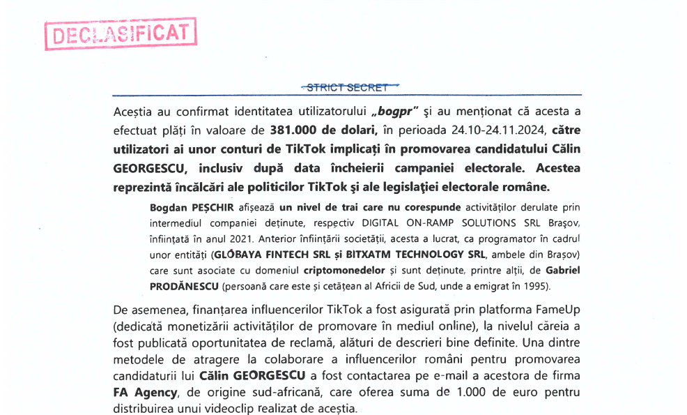 TikTok l-a promovat intens pe Călin Georgescu. Conturi create încă din 2016. 25.000 de conturi au devenit foarte active înainte de alegeri
