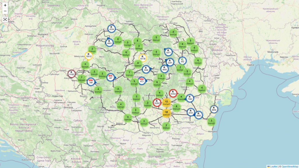 Harta interactivă CFR