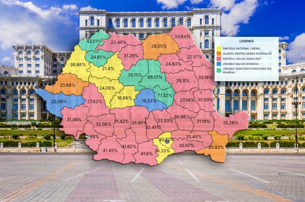 Harta puterii după parlamentare. PSD ia un sfert din mandate, AUR și-a dublat scorul. Fiefurile PNL pot fi numărate pe degetele de la o mână | Analiză