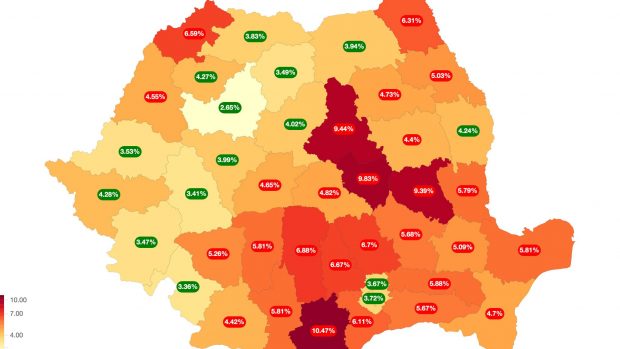 Harta Șpăgii în spitalele din România pe luna noiembrie. Care este județul cel mai „curat”