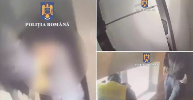 Un bărbat, care se ascundea după un frigider, într-o casă din București, a fost prins în flagrant de polițiști