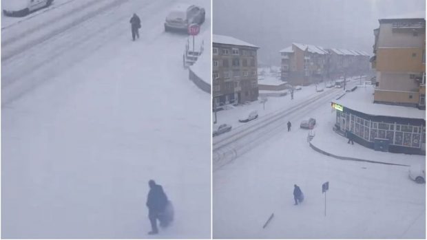 Orașul din România unde ninge ca în povești în ajun de Crăciun