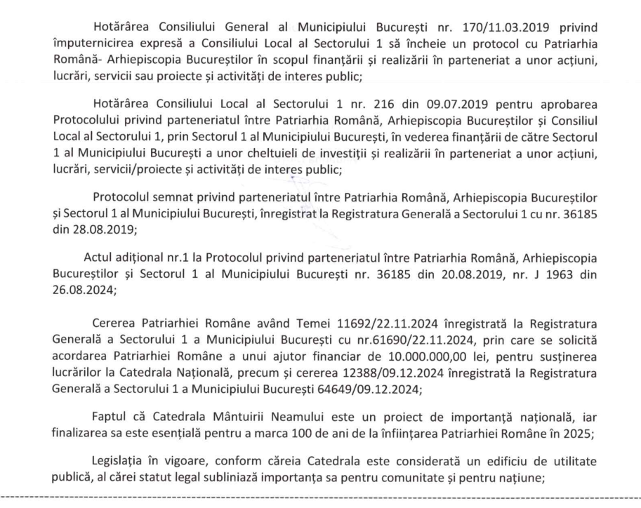 Primarul sectorului 1, George Tuță, vrea să aloce o sumă uriașă pentru Catedrala Mântuirii Neamului