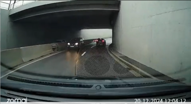 Șofer filmat pe contrasens la Oradea, într-un pasaj subteran