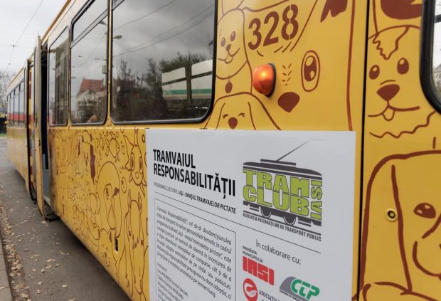 Tramvaiul responsabilității a circulat prin Iași. A adunat o tonă de mâncare pentru animale