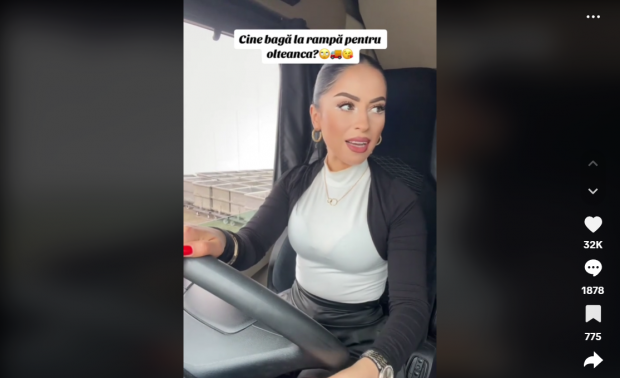 Șoferiță româncă de TIR filmată când merge în marșarier, virală pe TikTok: „Să nu mai ziceți că, vezi tu Doamne, cine a pus-o pe rampă!? Eu!” | VIDEO
