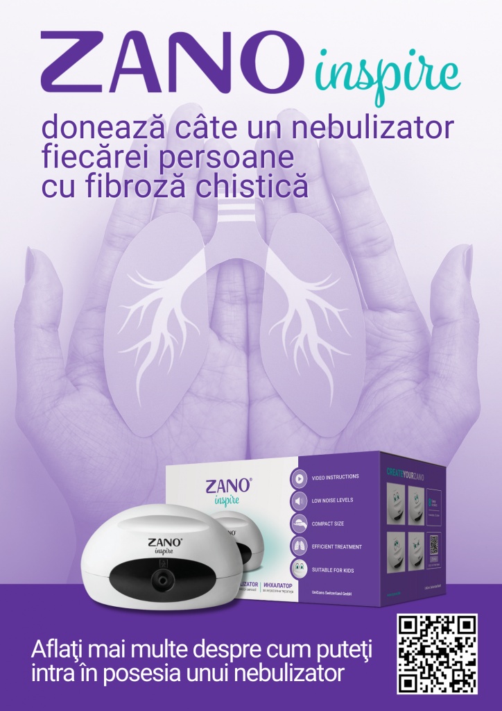 ZANO dăruiește inhalatoare pacienților cu fibroză chistică (mucoviscidoza)
