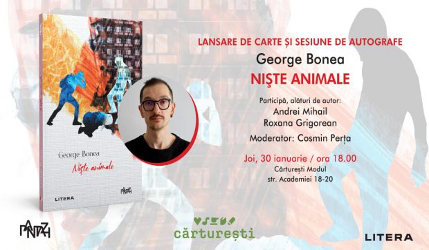 George Bonea lansează „Niște animale“ la Cărturești Modul