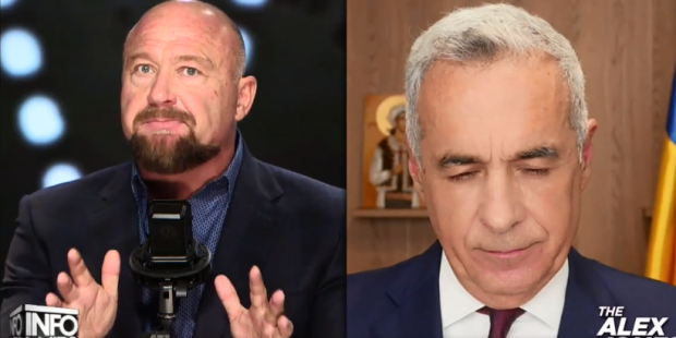 Călin Georgescu, interviu pentru conspiraționistul american Alex Jones: „NATO și UE vor să pornească Al Treilea Război Mondial, iar poarta de acces este România”