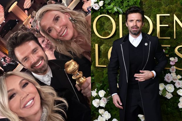 Sebastian Stan, susținut de o româncă celebră la Globurile de Aur 2025. Sharon Stone a avut o reacție neașteptată când i-a văzut împreună