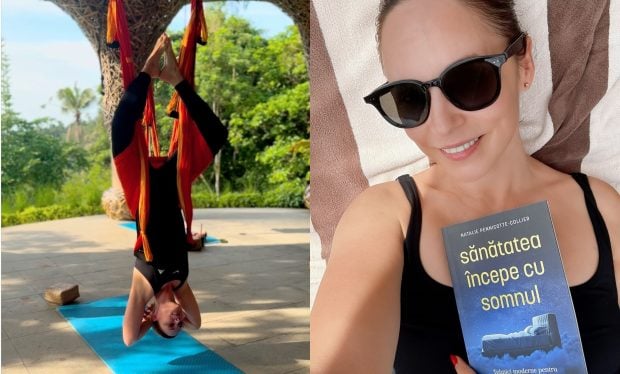 Cum a apărut Andreea Marin în vacanța din Bali. Imagini cu vedeta, suspendată în aer, în timpul unei clase de yoga