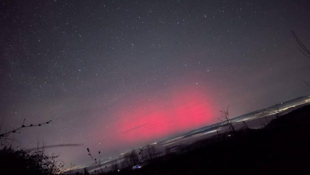 Aurora Boreală s-a văzut de lângă Oradea, în noaptea dintre ani