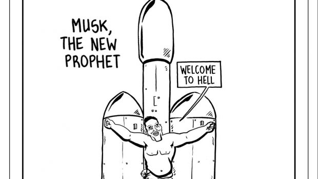 Elon Musk, noua muză a Charlie Hebdo. „Sperăm că îți place ideea noastră de libertate de exprimare”