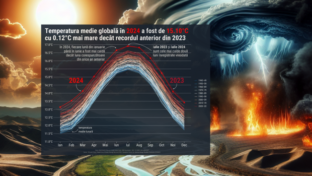 Recordurile climatice din 2024, cel mai cald an din istoria observațiilor meteorologice. Perspectivele pentru România