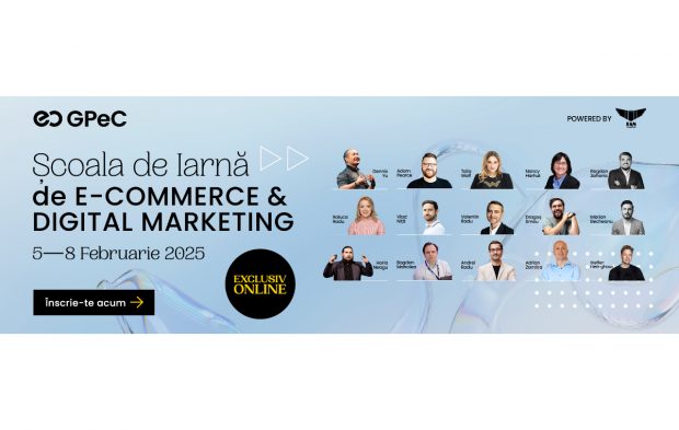 Școala de Iarnă GPeC Online 5-8 februarie: 15 sesiuni de cursuri și dezbateri intensive despre tot ce e important în E-Commerce și Digital Marketing în 2025
