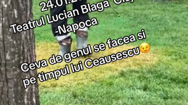 Gazon „vopsit” la Cluj. Filmarea care a creat confuzie pe internet: „Ceva de genul se făcea și pe timpul lui Ceaușescu”