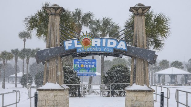 Cele mai mari ninsori din ultimii 35 de ani, în Florida. Texasul a fost lovit de o furtă de zăpadă care a ucis 9 oameni
