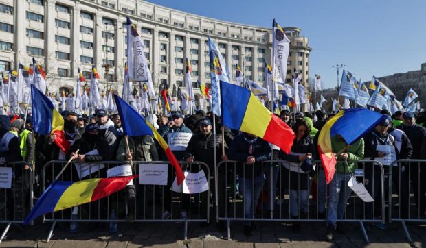 Protest masiv al sindicatelor din Apărare și Ordine Publică în București