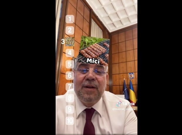 Marcel Ciolacu, viral pe TikTok, din biroul de premier: „Mai bine mănânci un porc, decât bomba asta calorică”