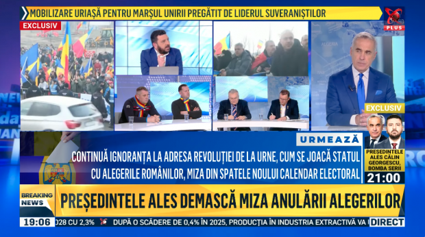 Cum l-a lipit Realitatea Plus pe Călin Georgescu într-un clip pe ecran, ca pe o icoană făcătoare de minuni