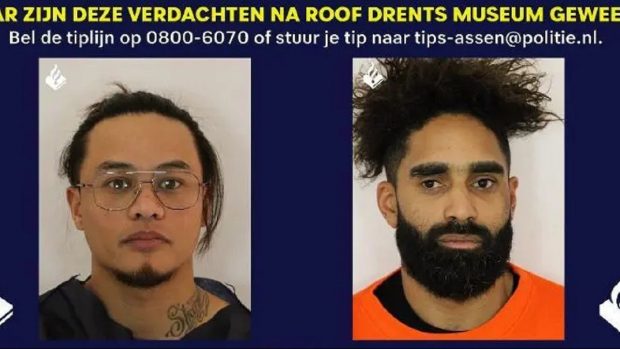 Poliția olandeză a dezvăluit identitățile a doi dintre cei trei arestați după furtul tezaurului românesc de la Muzeul Drents