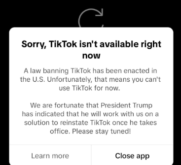 TikTok a fost eliminată din magazinele de aplicații ale Apple și Google din SUA. „Aplicaţia nu este disponibilă în ţara dvs.”