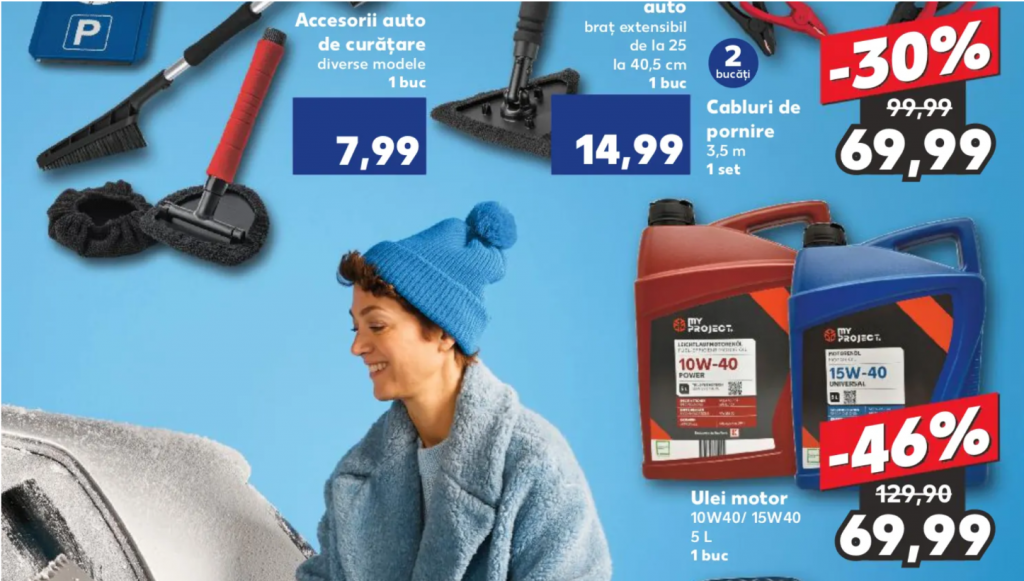 Ofertele Kaufland pentru șoferii români și zilele în care produsele pot fi găsite în magazine