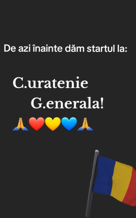Videoclip în care este promovat hashtagul „curatenie generală”. Foto Captură video TikTok