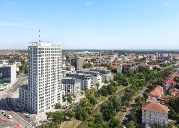 Cu cât se vinde un penthouse spectaculos din Timișoara, situat la etajul 20: „Terasa oferă vedere unică spre Bega”