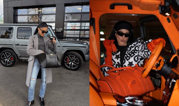 Cu cât vinde Adelina Pestrițu mașina Mercedes G Class. Interiorul bolidului e portocaliu și e personalizat cu inițialele ei