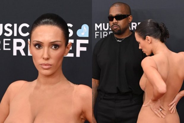 Kanye West și Bianca Censori, dați afară de la Grammy 2025 din cauza apariției ei șocante. A purtat o rochie transparentă, fără lenjerie intimă