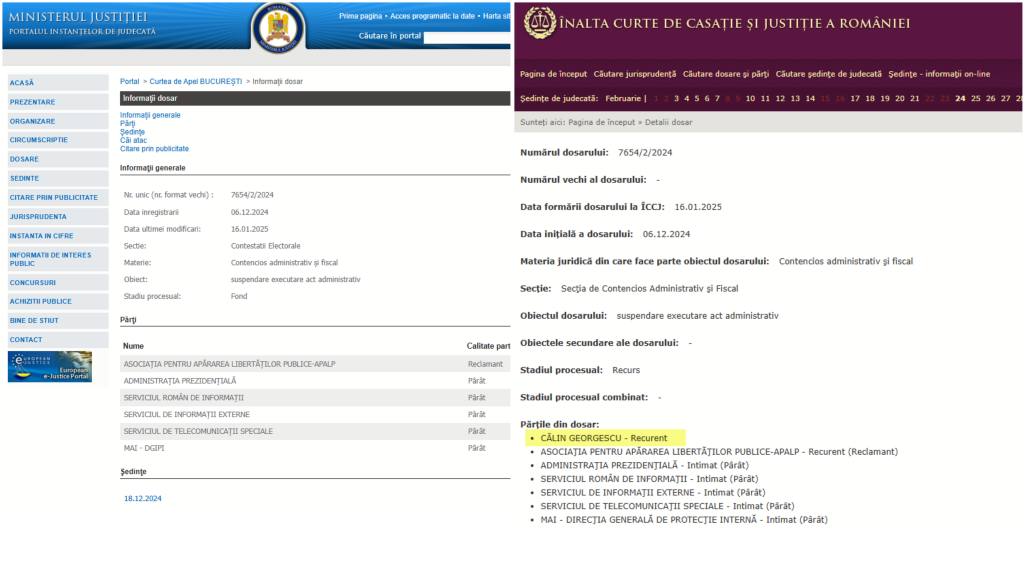 Desființarea hotărârii CCR prin care s-au anulat alegerile, pe masa Înaltei Curți. Ce spun judecătorii despre Călin Georgescu: „Urmărește denaturarea adevărului”