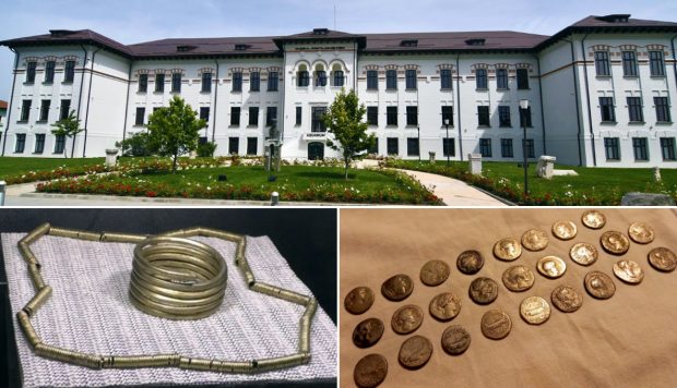 Tezaur de 500 de monede din aur și argint şi o brățară dacică furate de la muzeul din Drobeta-Turnu Severin. Dosar cu „autor necunoscut” 