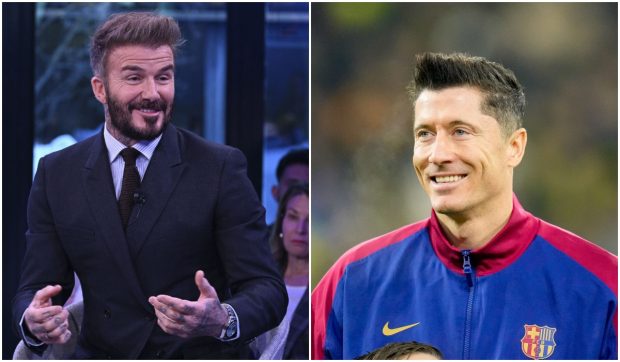 Reacția lui David Beckham când l-a văzut pe Robert Lewandowski la bustul gol. Comentariul lui a primit mii de like-uri
