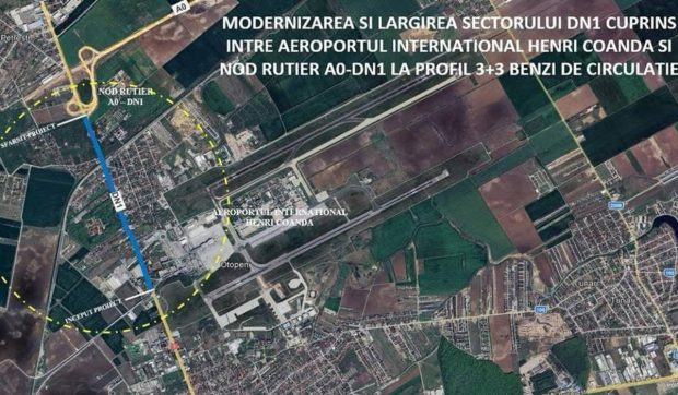 DN1 București – Ploiești va fi lărgit la trei benzi pe sens între Aeroportul Otopeni și Autostrada de Centură a Capitalei. Anunțul CNAIR