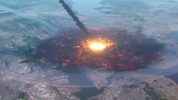 Impactul devastator pe care l-ar avea un asteroid „distrugător de orașe” dacă ar lovi Pământul, potrivit unei simulări video