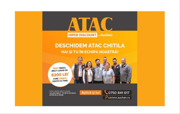 Auchan angajează pentru noul hipermarket ATAC Hiper Discount din București. Află cum poți aplica și ce beneficii primești!