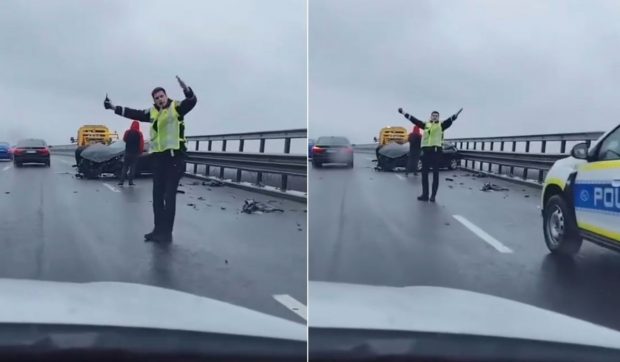 Polițist exasperat de gestul șoferilor români pentru care, în Germania, amenda este de 1.000 de euro