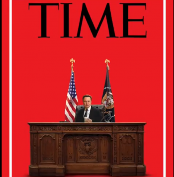 Elon Musk, pe coperta revistei Time, în Biroul Oval, în locul lui Donald Trump. Cum a reacționat președintele SUA